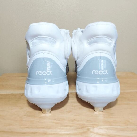 Nike Alpha Huarache Elite 4 Mid Metal Baseball Cleats Grey FD2744-102 Men's 7.5 - Picture 5 of 7